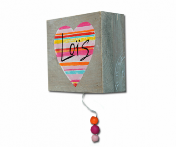 De houtwereld houten muziekdoosje hart kleur