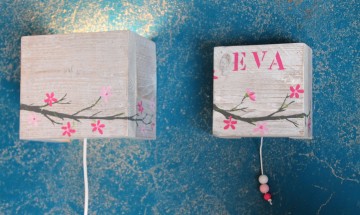 Set1 lamp en muziekdoosje bloementak